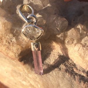 BOUTIQUE PINK TOURMALINE AND DIAMOND PENDANT